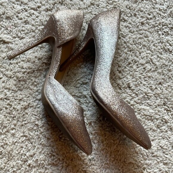 Juicy Couture size 10 silver/gold glitter heels - Picture 7 of 10